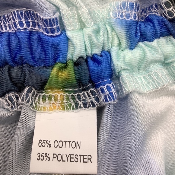 CBR Womens Sleeveless Blue & Yellow Tie Dye Dress Sz Large NWT - Picture 7 of 7